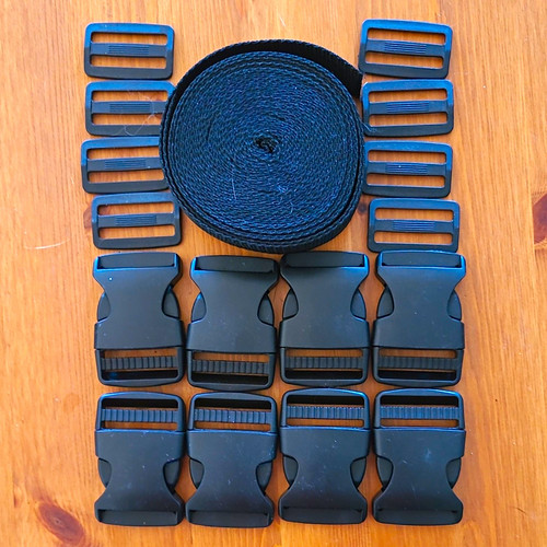 Black webbing strap - webbing, with