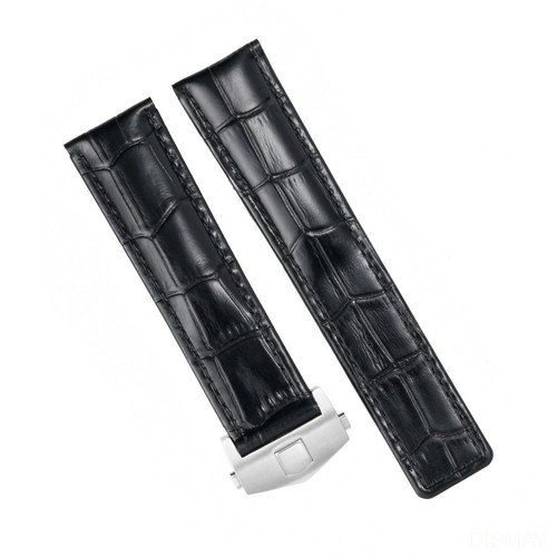 22mm black leather replacement - 22mm,