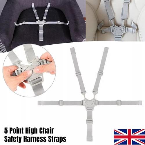 Point high chair security - 5-point,