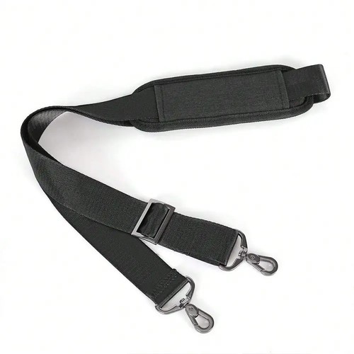 Black nylon shoulder bag - black,