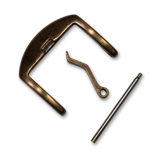 Aged bronze pre buckle - bronze,