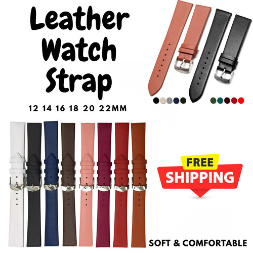 Ladies leather watch strap - leather,